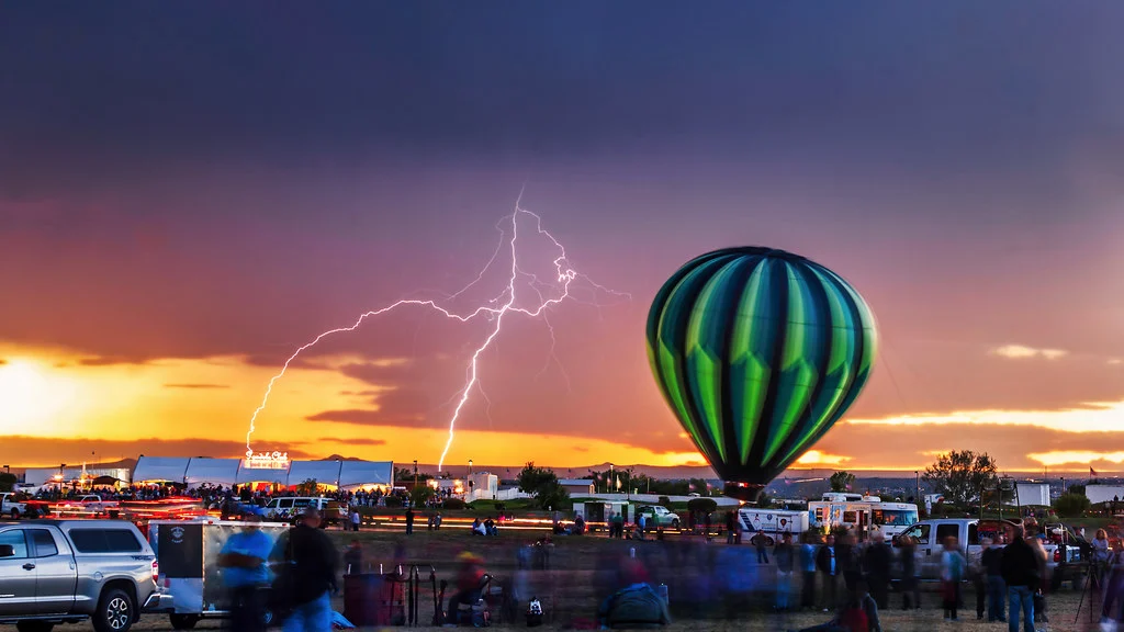 Electric Skies over the Fiesta