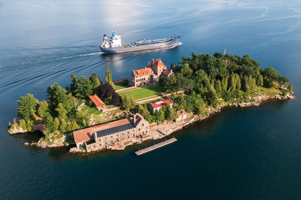 Ship and Island with Castle