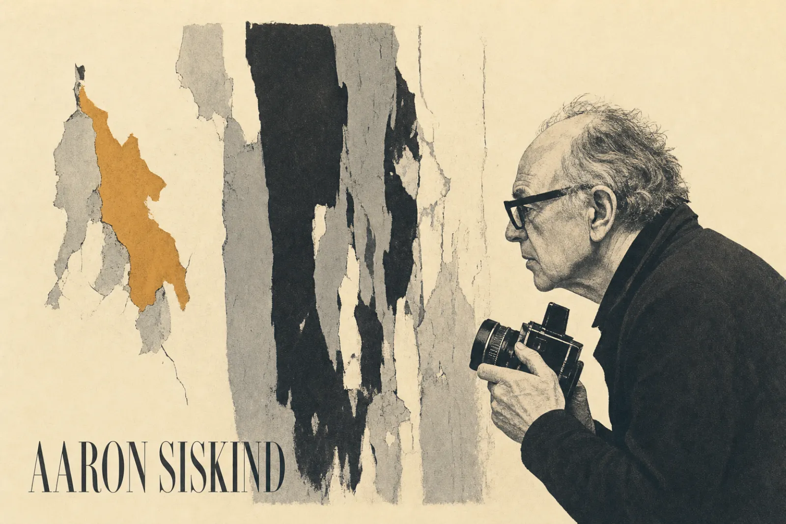 Illustrated poster of Aaron Siskind