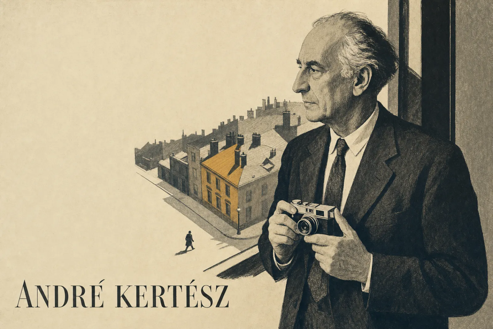 Illustrated poster of André Kertész