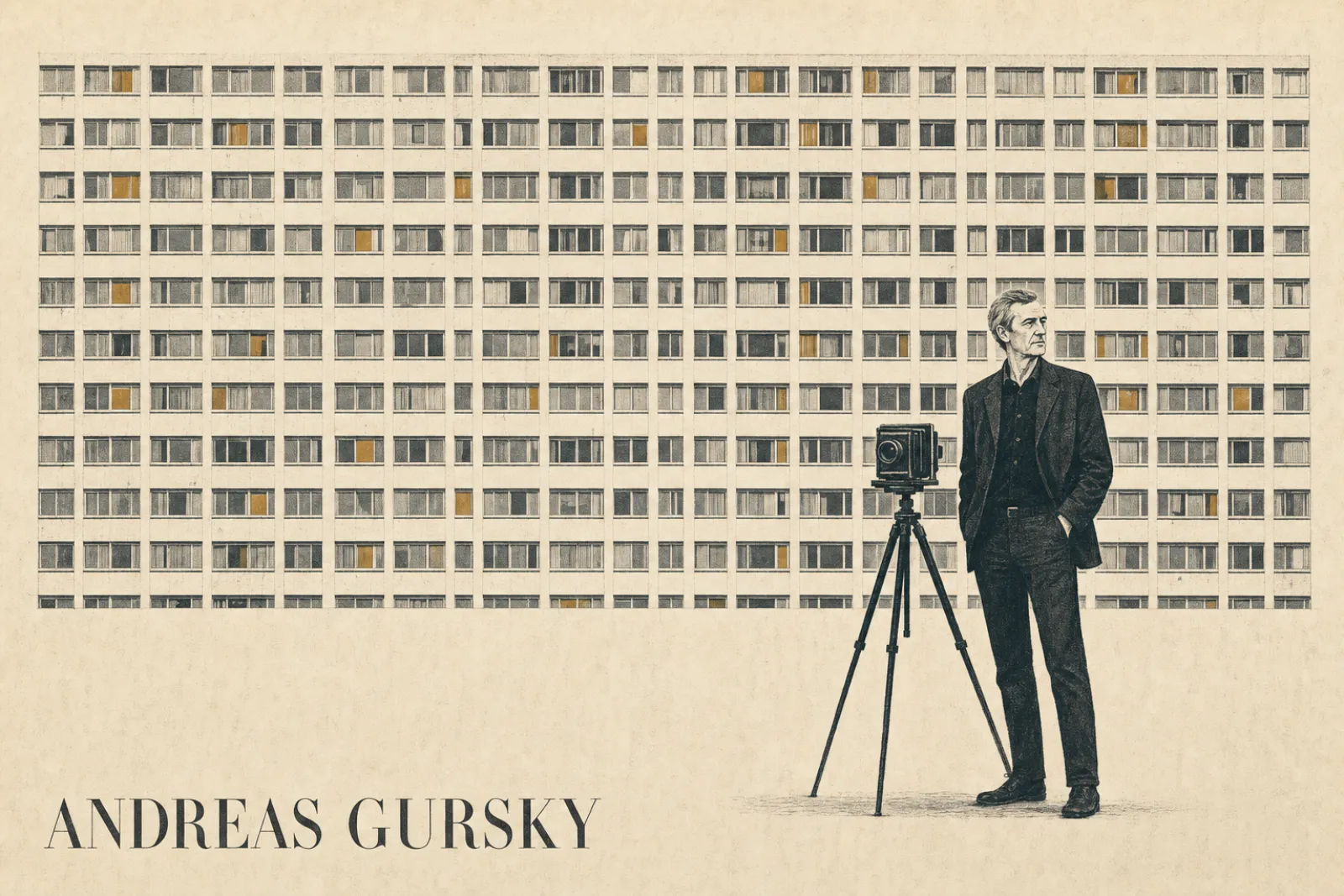 Illustrated poster of Andreas Gursky