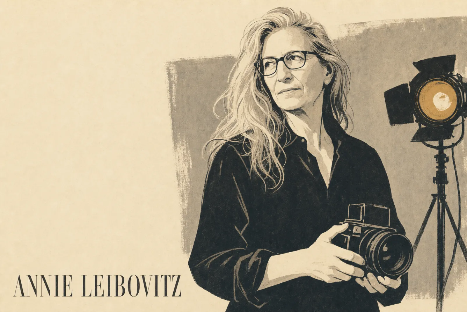 Illustrated poster of Annie Leibovitz