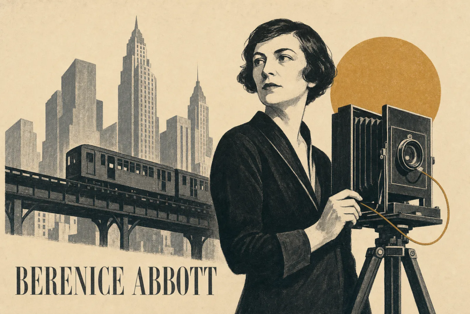 Illustrated poster of Berenice Abbott