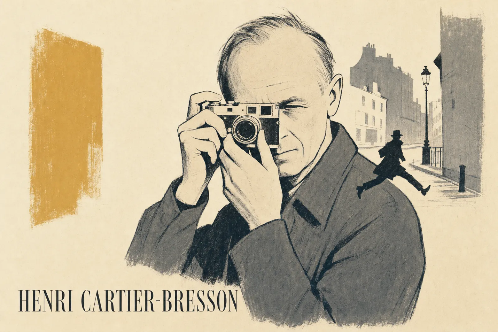 Illustrated poster of Henri Cartier-Bresson