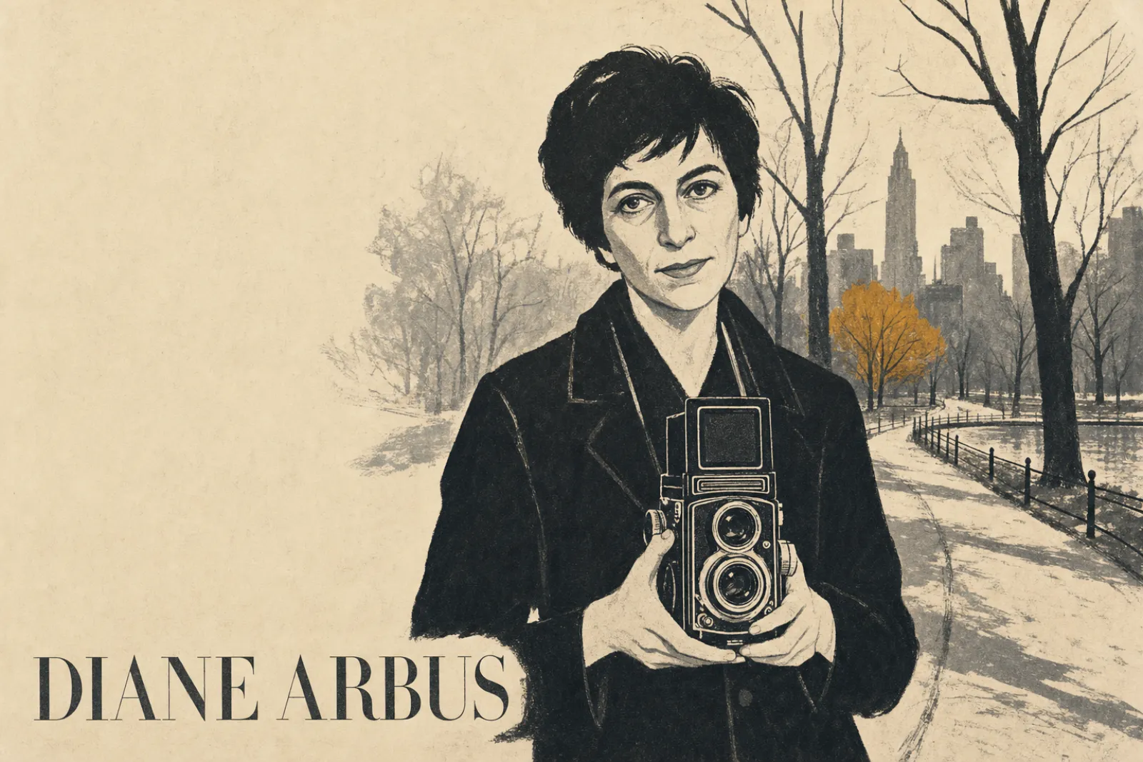 Illustrated poster of Diane Arbus