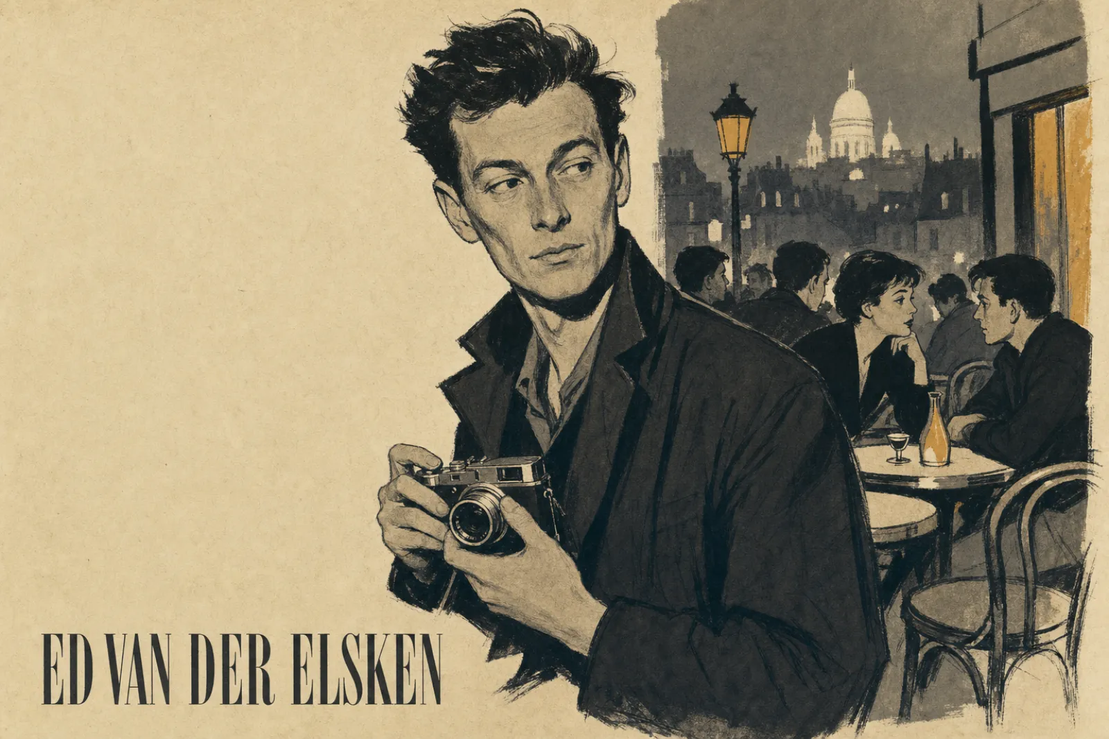Illustrated poster of Ed van der Elsken