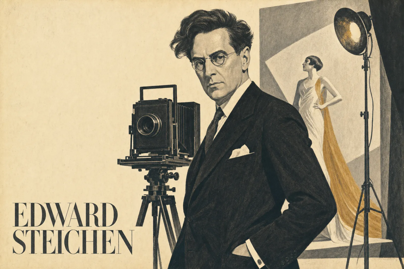 Illustrated poster of Edward Steichen