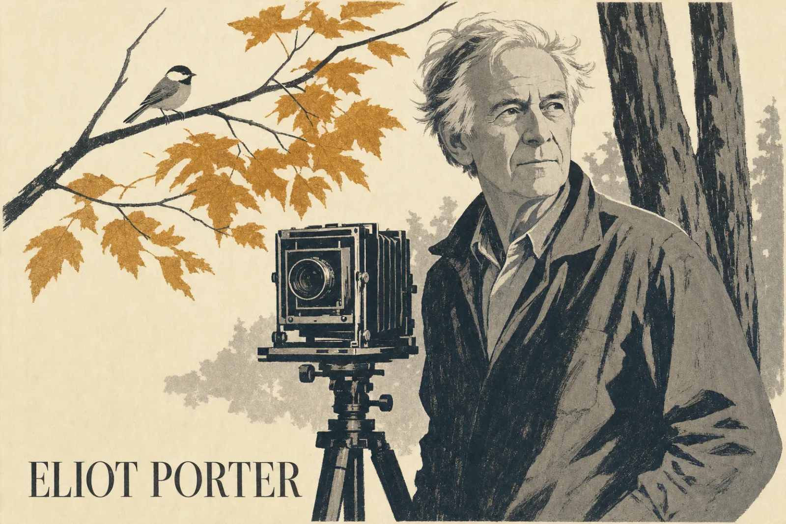 Illustrated poster of Eliot Porter