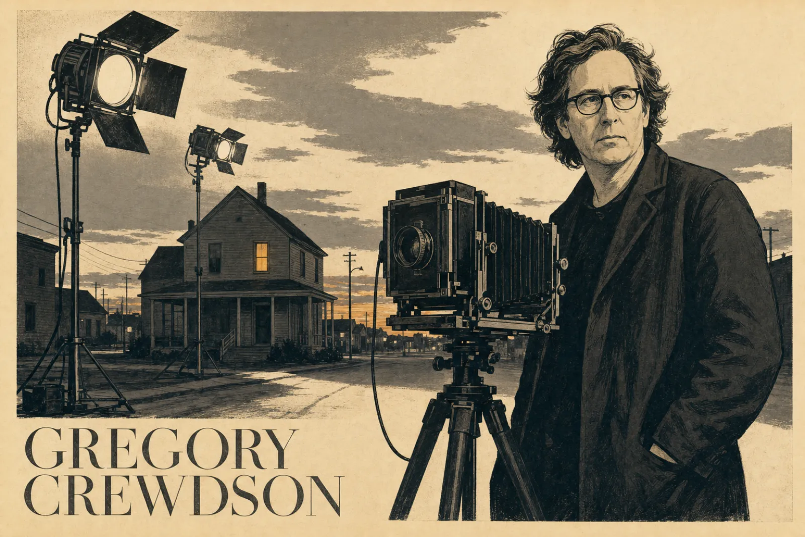 Illustrated poster of Gregory Crewdson