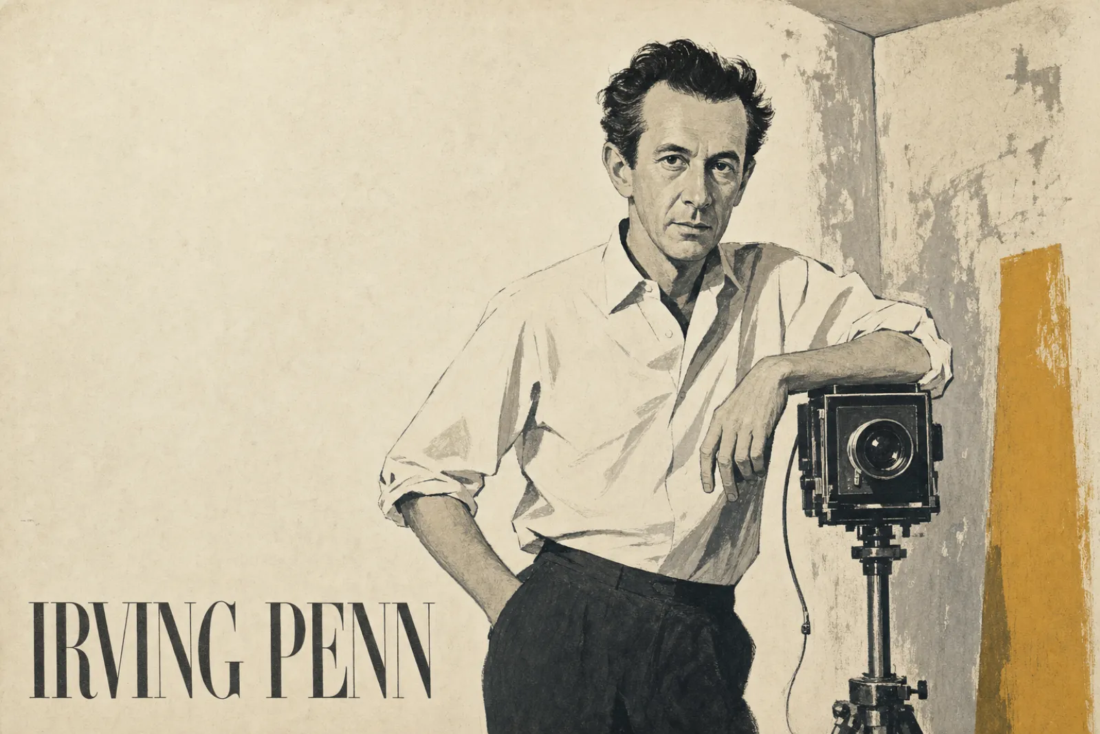Illustrated poster of Irving Penn