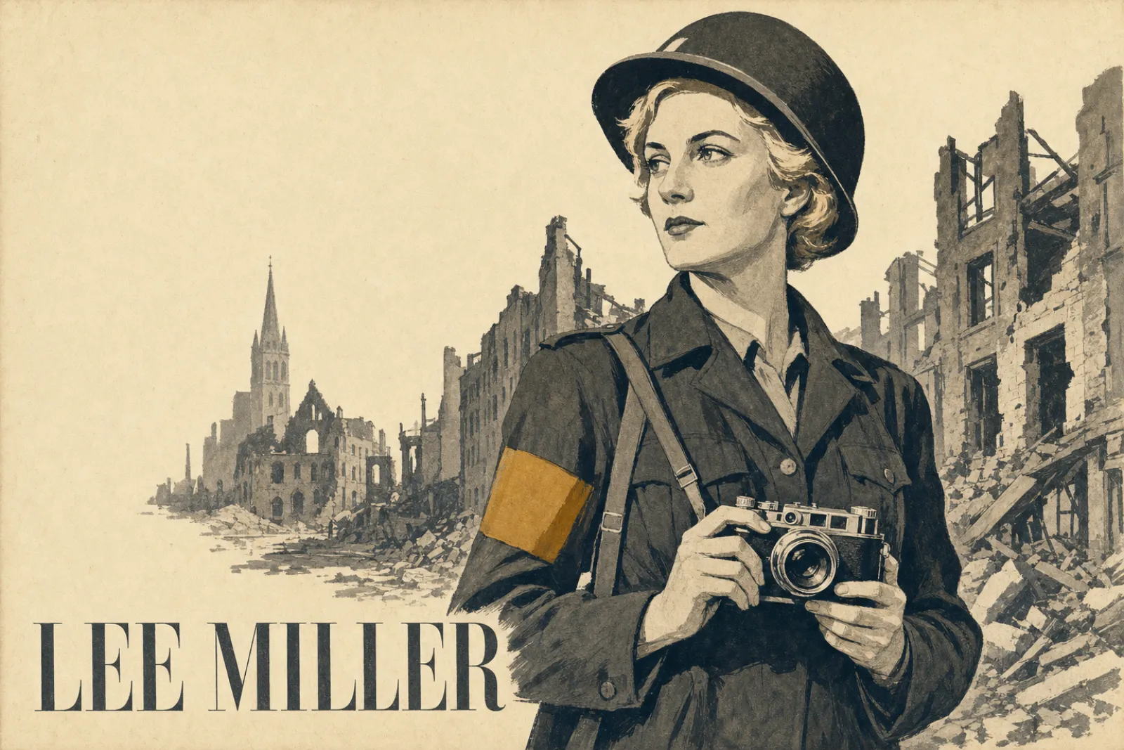 Illustrated poster of Lee Miller