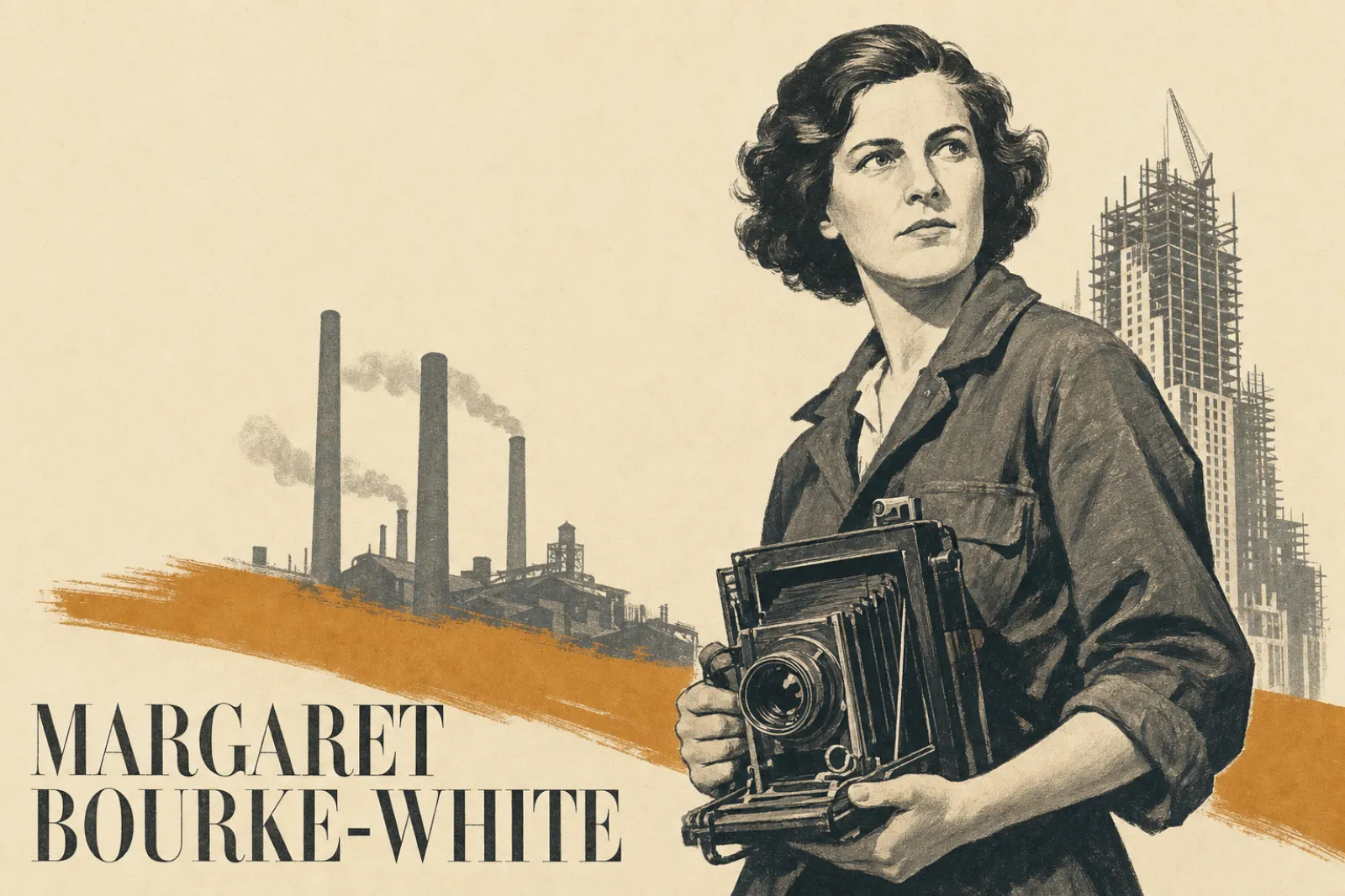 Illustrated poster of Margaret Bourke-White