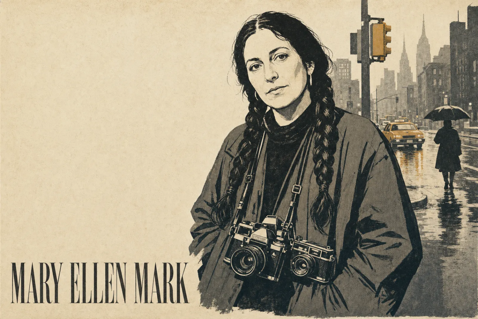 Illustrated poster of Mary Ellen Mark