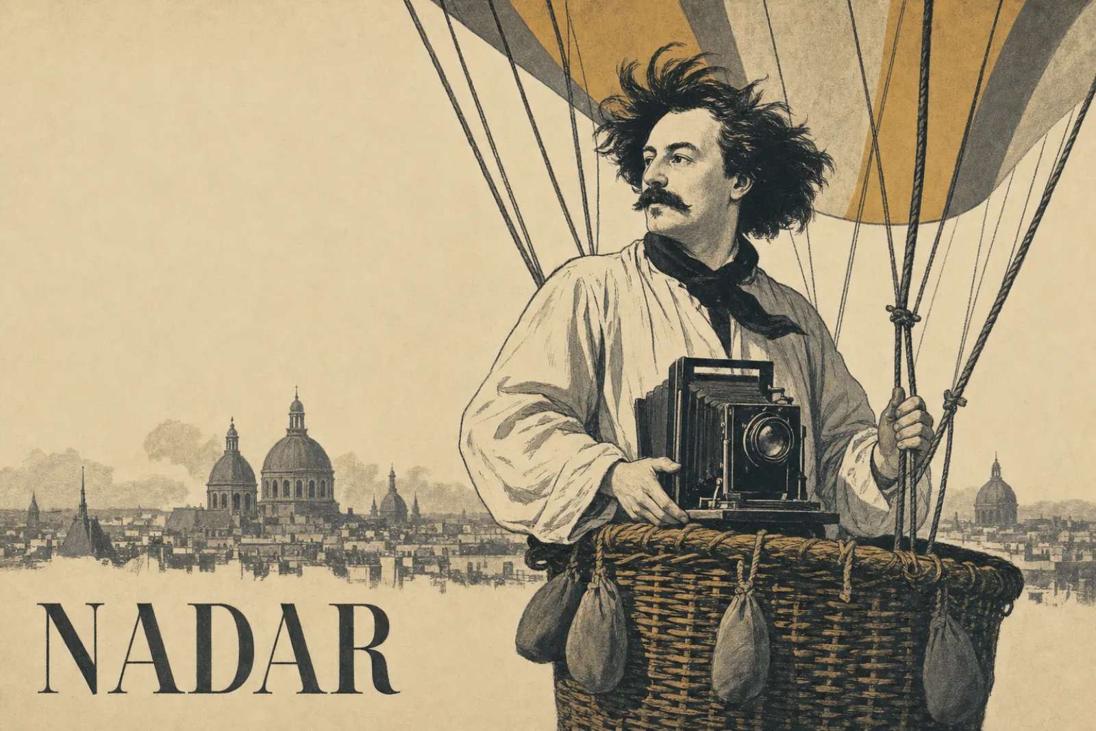 Illustrated poster of Nadar