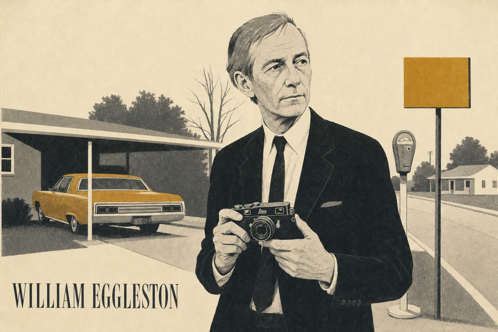 Illustrated poster of William Eggleston